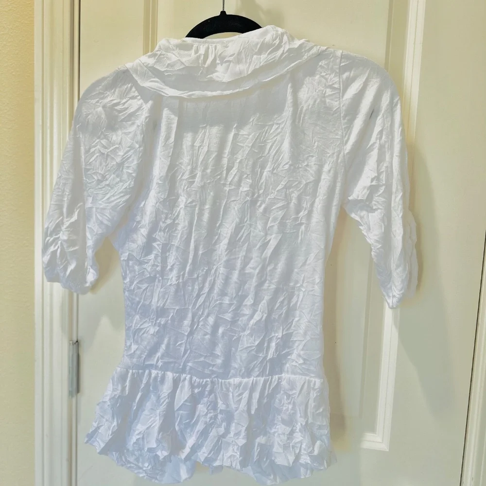 Women’s Ruffle Rhinestone Shirt - Picture 4 of 4